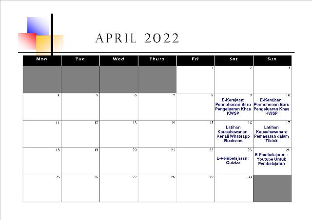 Jadual Aktiviti April 2022 edited