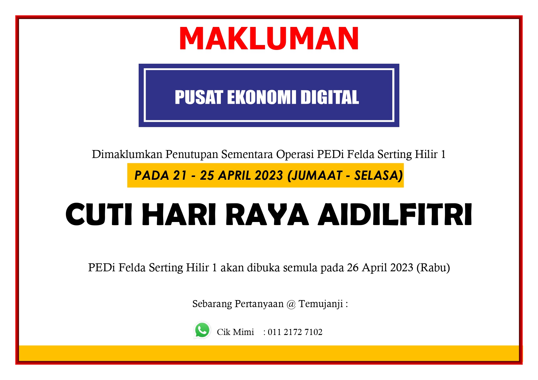 notis penutupan Hari Raya AidilFitri 2023 page 0001